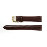 Genuine Leather Watch Band 16-20mm Padded Classic Plain Grain Stitched in Brown, Burgundy and Tan - Universal Jewelers & Watch Tools Inc. 