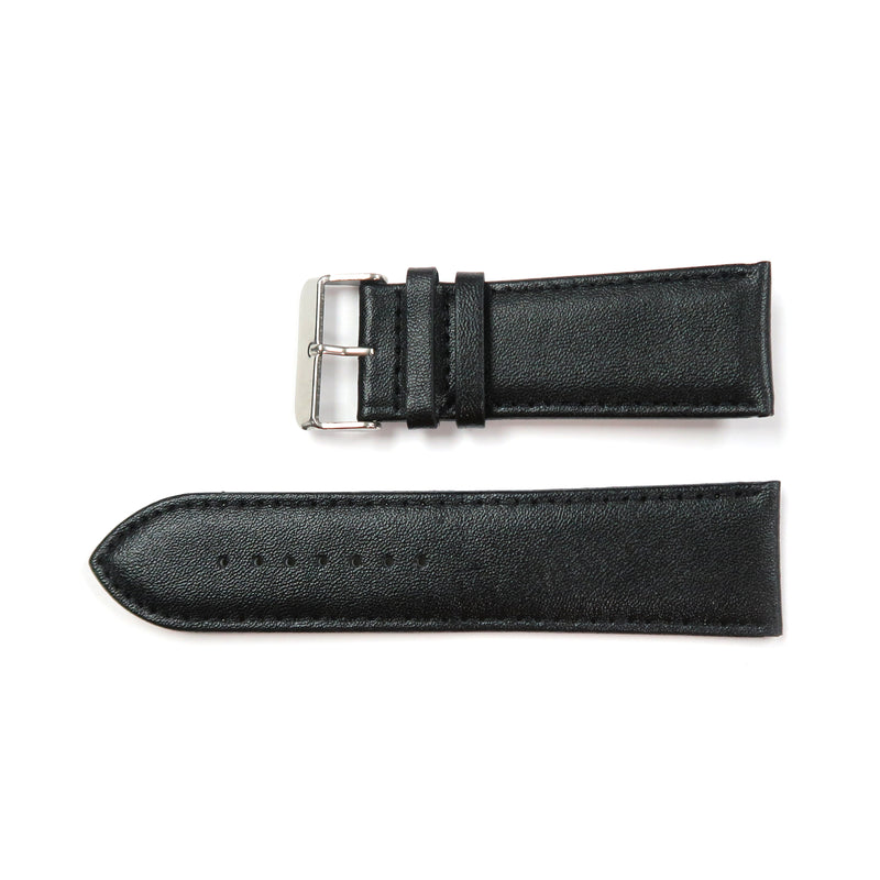 Load image into Gallery viewer, Genuine Leather Watch Band 28mm Padded Classic Plain Grain in Black - Universal Jewelers &amp; Watch Tools Inc. 
