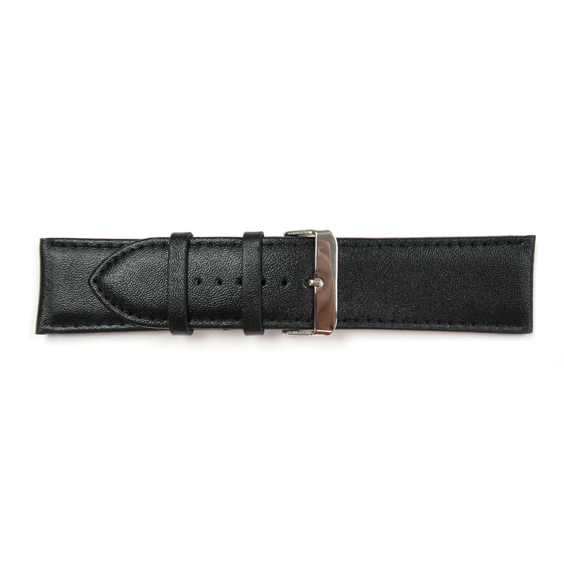 Load image into Gallery viewer, Genuine Leather Watch Band 28mm Padded Classic Plain Grain in Black - Universal Jewelers &amp; Watch Tools Inc. 
