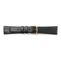 Genuine Leather Watch Band 18-20mm Flat Classic Plain Grain Stitched in Black and Dark Brown - Universal Jewelers & Watch Tools Inc. 