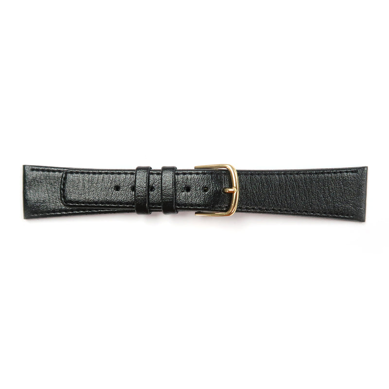 Load image into Gallery viewer, Genuine Leather Watch Band 18-20mm Flat Classic Plain Grain Stitched in Black and Dark Brown - Universal Jewelers &amp; Watch Tools Inc. 
