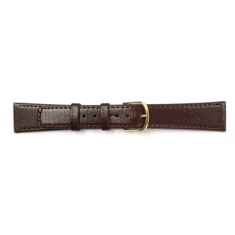 Load image into Gallery viewer, Genuine Leather Watch Band 18-20mm Flat Classic Plain Grain Stitched in Black and Dark Brown - Universal Jewelers &amp; Watch Tools Inc. 
