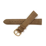 Genuine Leather Watch Band 18mm Padded Classic Plain Grain in Light Brown - Universal Jewelers & Watch Tools Inc. 