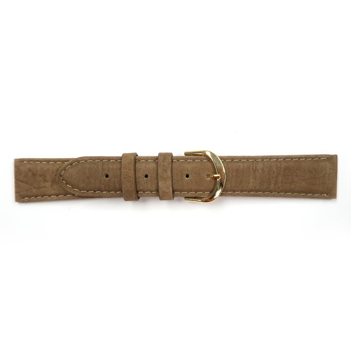 Genuine Leather Watch Band 18mm Padded Classic Plain Grain in Light Brown - Universal Jewelers & Watch Tools Inc. 