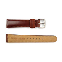 Genuine Leather Watch Band 19mm, 20mm and 21mm Padded Classic Plain Grain in Brown - Universal Jewelers & Watch Tools Inc. 