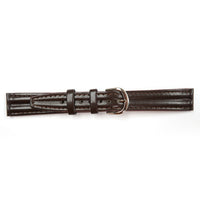Genuine Leather Watch Band 16mm Padded Classic Plain Grain Stitched in Black and Brown - Universal Jewelers & Watch Tools Inc. 