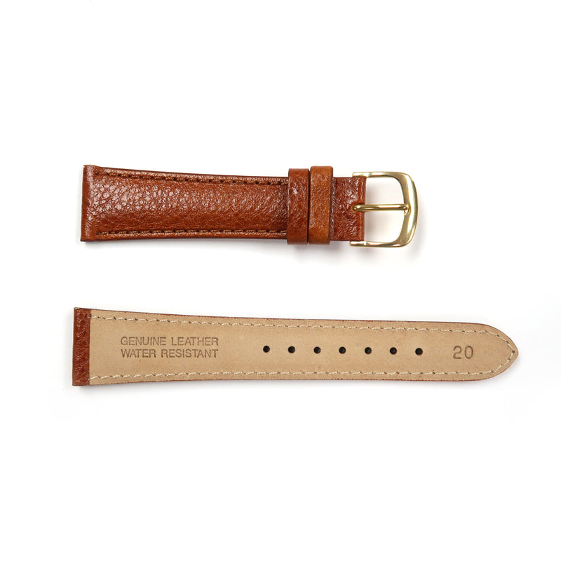 Load image into Gallery viewer, Genuine Leather Watch Band 16-20mm Padded Grain Stitched in Black, Brown and Light Brown - Universal Jewelers &amp; Watch Tools Inc. 
