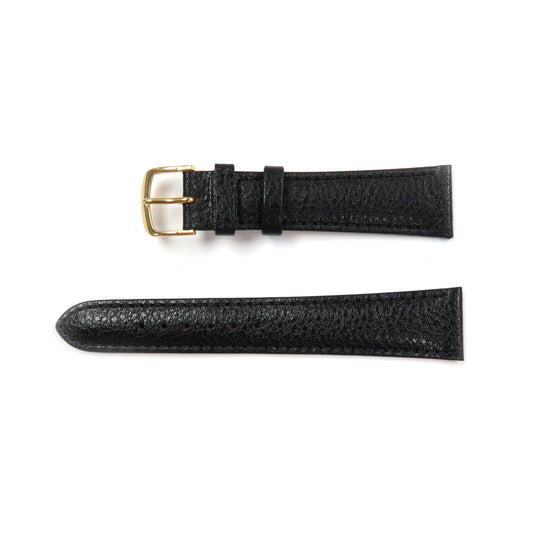 Genuine Leather Watch Band 16-20mm Padded Grain Stitched in Black, Brown and Light Brown - Universal Jewelers & Watch Tools Inc. 