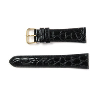 Leather Watch Band 16-24mm Padded Crocodile Grain Stitched in Black, Brown, Tan, Red, Blue and N.Blue - Universal Jewelers & Watch Tools Inc. 