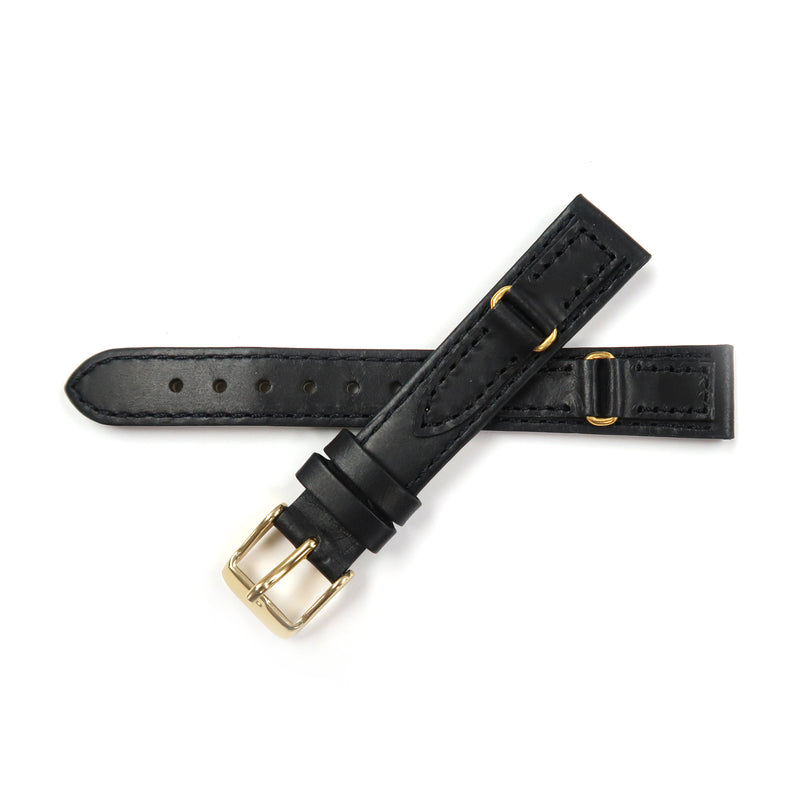 Load image into Gallery viewer, Genuine Leather Watch Band 16mm,18mm,20mm Flat Classic Plain Grain Stitched in Black, Brown and Light Brown - Universal Jewelers &amp; Watch Tools Inc. 
