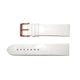 Genuine Leather Watch Band 22mm Flat Alligator Grain in White - Universal Jewelers & Watch Tools Inc.