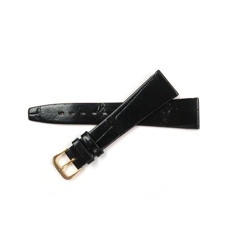 Load image into Gallery viewer, Genuine Leather Watch Band 18-20mm Flat Alligator Grain in Black, Brown and Light Brown - Universal Jewelers &amp; Watch Tools Inc. 
