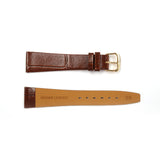 Genuine Leather Watch Band 18-20mm Flat Alligator Grain in Black, Brown and Light Brown - Universal Jewelers & Watch Tools Inc. 