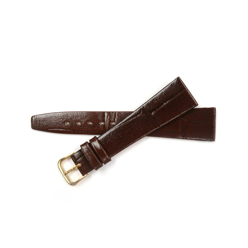 Load image into Gallery viewer, Genuine Leather Watch Band 18-20mm Flat Alligator Grain in Black, Brown and Light Brown - Universal Jewelers &amp; Watch Tools Inc. 
