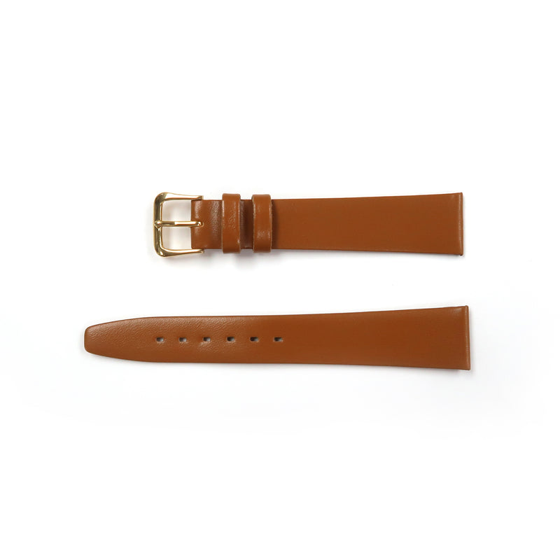 Load image into Gallery viewer, Genuine Leather Watch Band 16-20mm Flat Classic Plain Grain in Black, Brown and Tan - Universal Jewelers &amp; Watch Tools Inc. 
