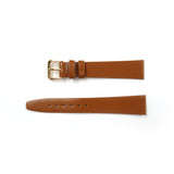 Genuine Leather Watch Band 16-20mm Flat Classic Plain Grain in Black, Brown and Tan - Universal Jewelers & Watch Tools Inc. 