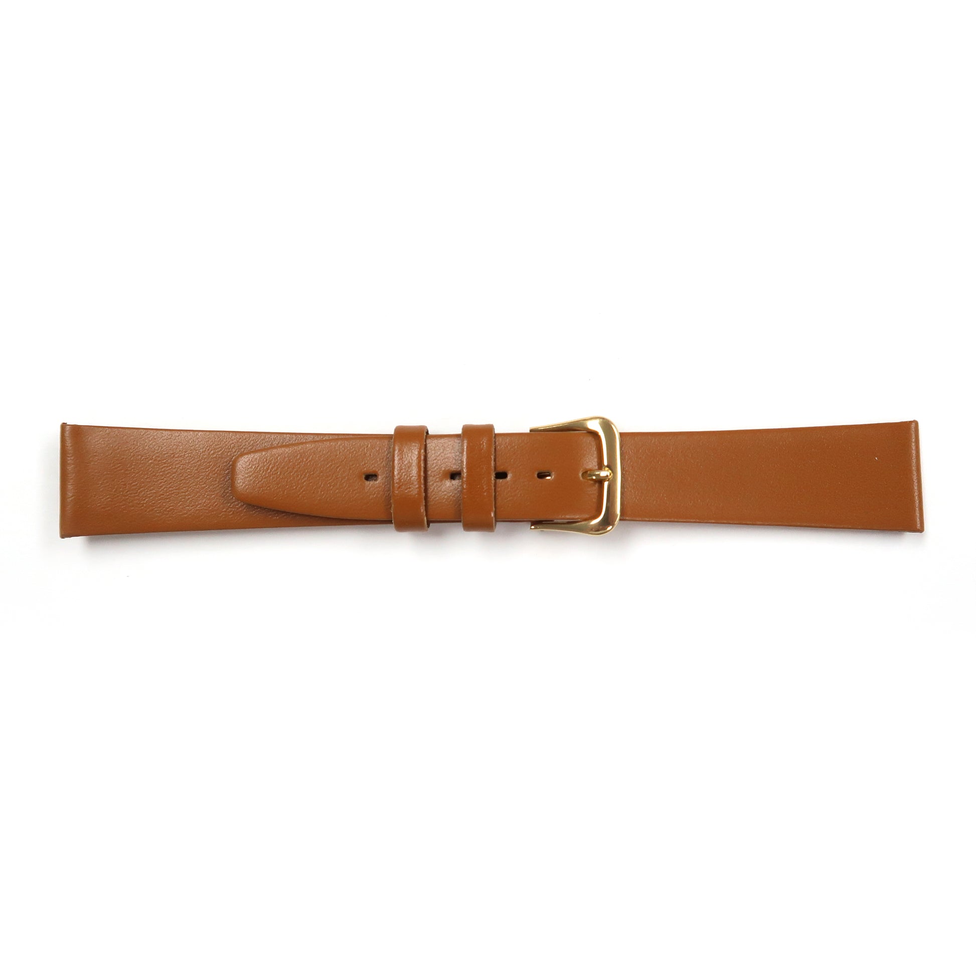 Genuine Leather Watch Band 16-20mm Flat Classic Plain Grain in Black, Brown and Tan - Universal Jewelers & Watch Tools Inc. 