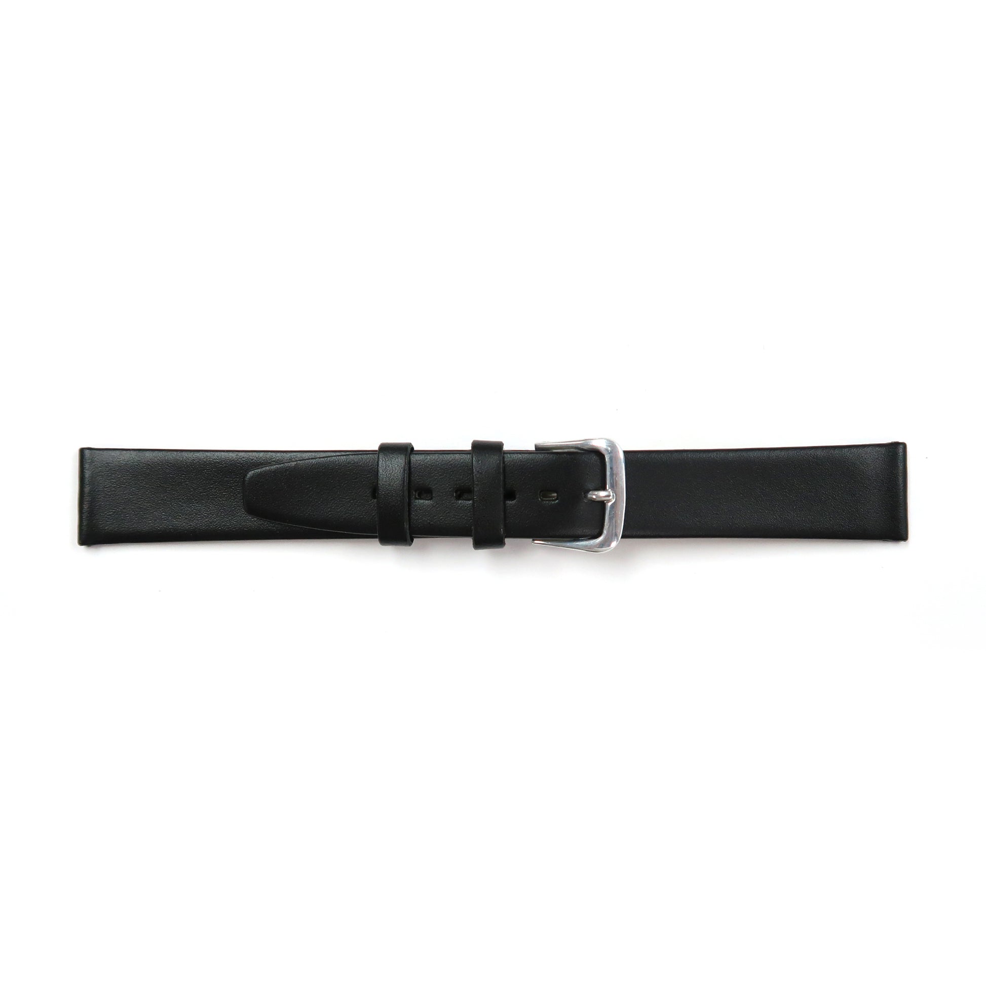 Genuine Leather Watch Band 16-20mm Flat Classic Plain Grain in Black, Brown and Tan - Universal Jewelers & Watch Tools Inc. 