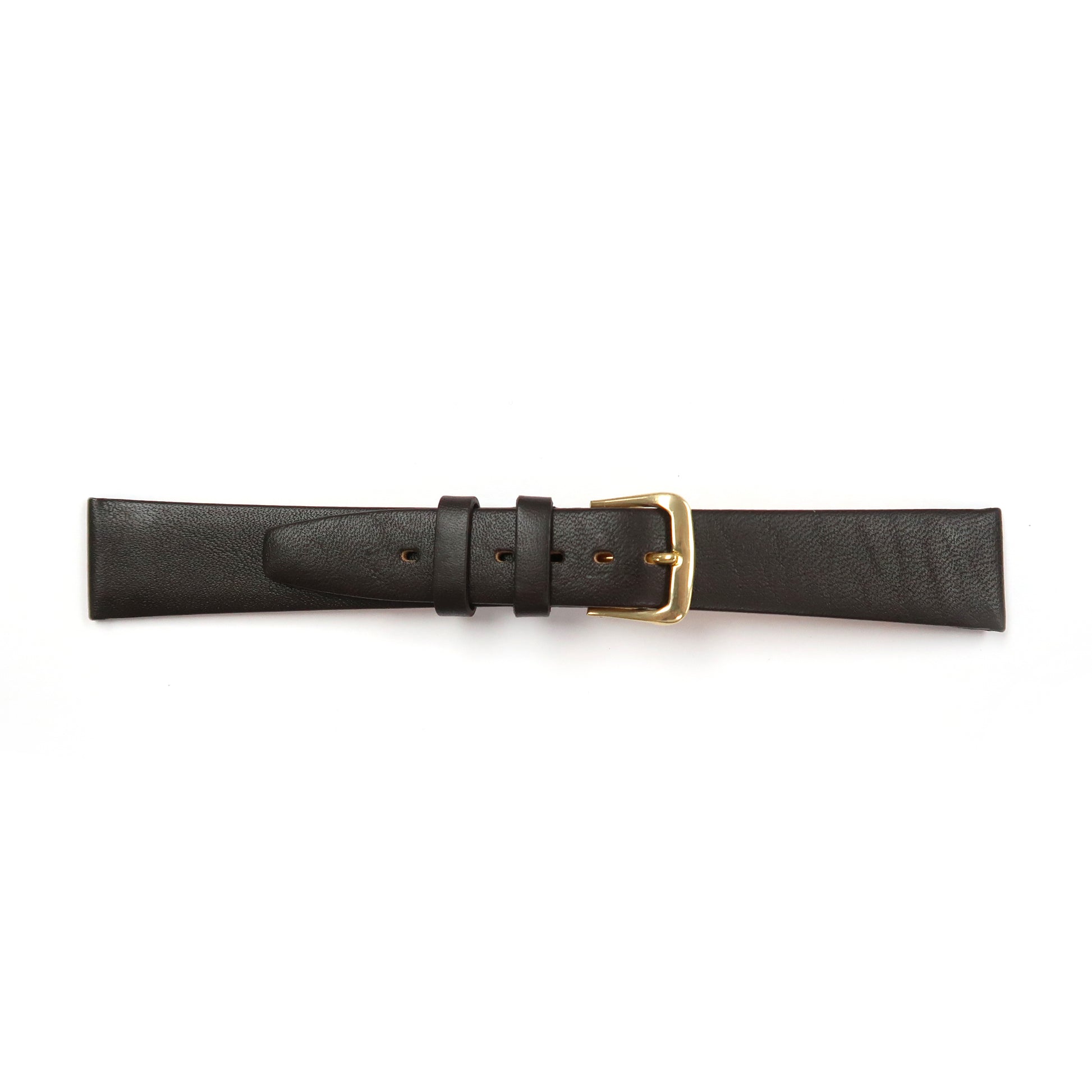 Genuine Leather Watch Band 16-20mm Flat Classic Plain Grain in Black, Brown and Tan - Universal Jewelers & Watch Tools Inc. 