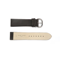 Genuine Leather Watch Band 22-24mm Flat Classic Plain Grain in Black and Brown - Universal Jewelers & Watch Tools Inc. 