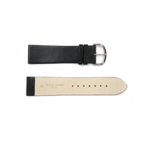 Genuine Leather Watch Band 22-24mm Flat Classic Plain Grain in Black and Brown - Universal Jewelers & Watch Tools Inc. 