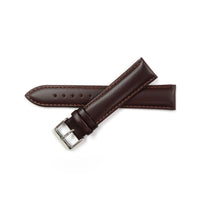 Genuine Leather Watch Band 16-24mm Padded Classic Plain Grain Stitched in Black and Brown - Universal Jewelers & Watch Tools Inc. 