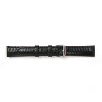 Genuine Leather Watch Band 16-24mm Padded Lizard Grain Stitched in Black and Brown - Universal Jewelers & Watch Tools Inc. 