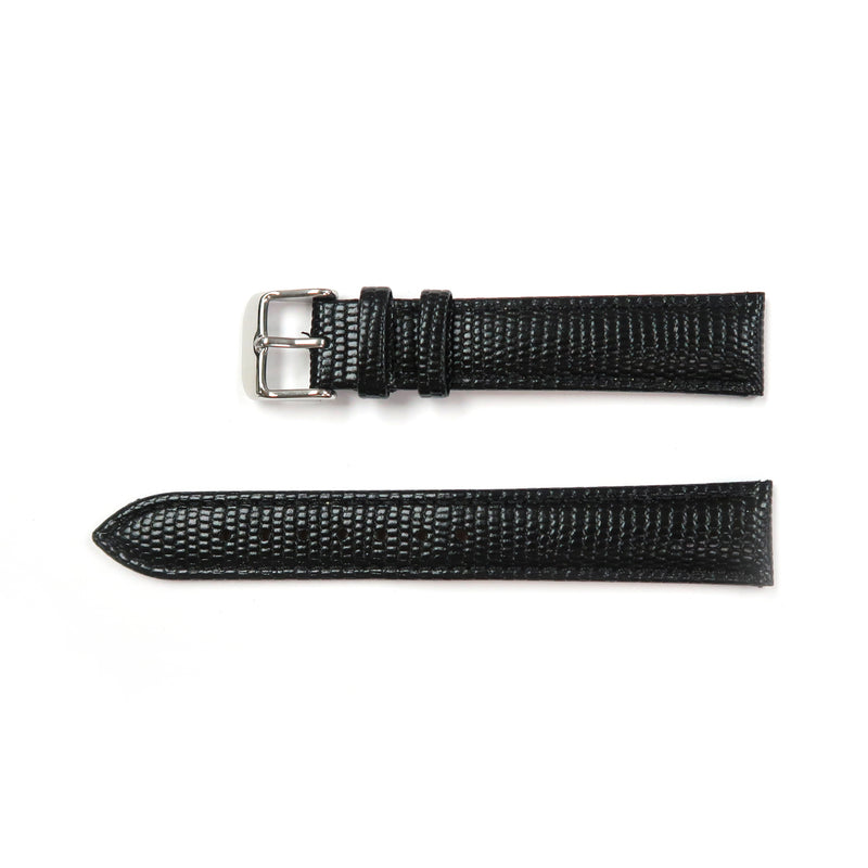 Load image into Gallery viewer, Genuine Leather Watch Band 18-24mm Padded Lizard Grain Stitched in Black and Brown - Universal Jewelers &amp; Watch Tools Inc. 
