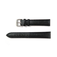 Genuine Leather Watch Band 16-24mm Padded Lizard Grain Stitched in Black and Brown - Universal Jewelers & Watch Tools Inc. 