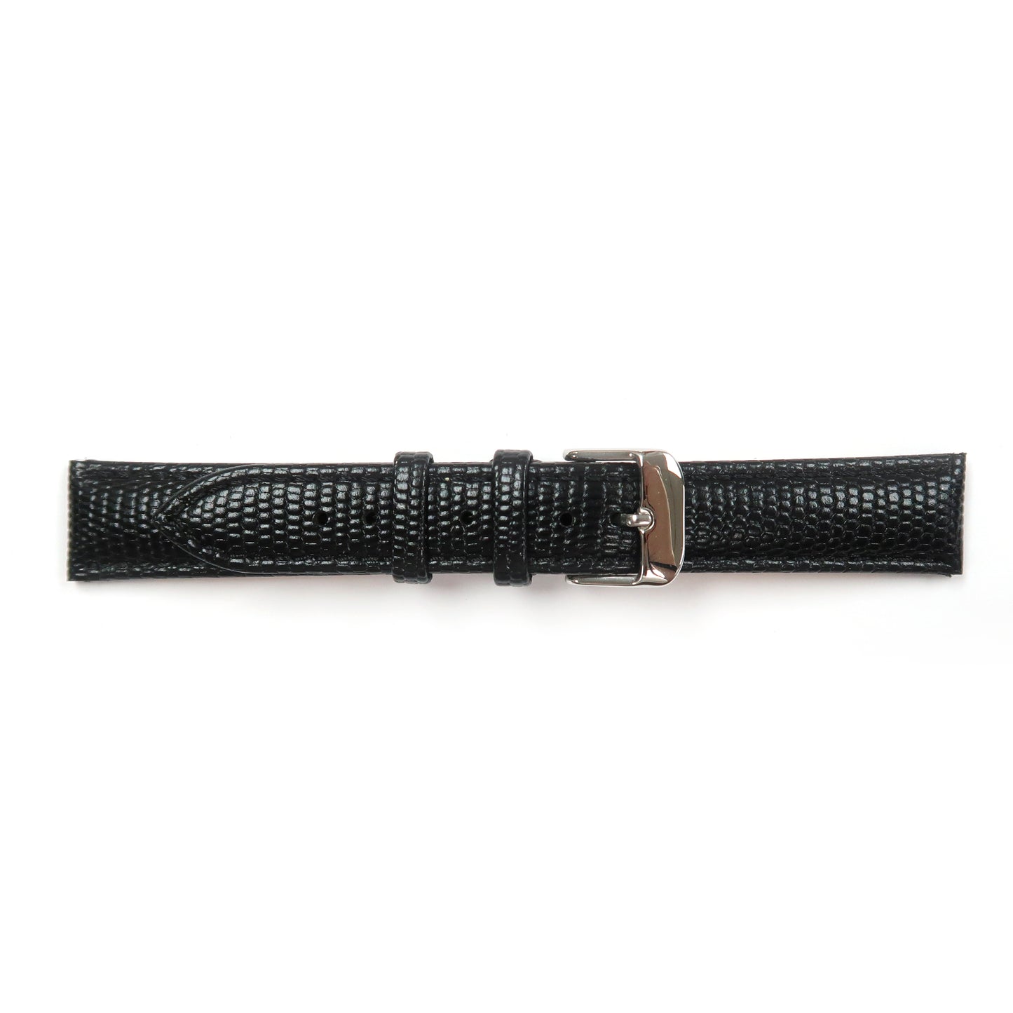 Genuine Leather Watch Band 18-24mm Padded Lizard Grain Stitched in Black and Brown - Universal Jewelers & Watch Tools Inc. 