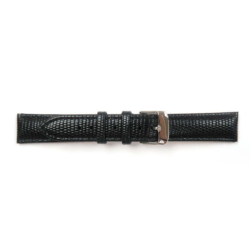 Load image into Gallery viewer, Genuine Leather Watch Band 18-24mm Padded Lizard Grain Stitched in Black and Brown - Universal Jewelers &amp; Watch Tools Inc. 
