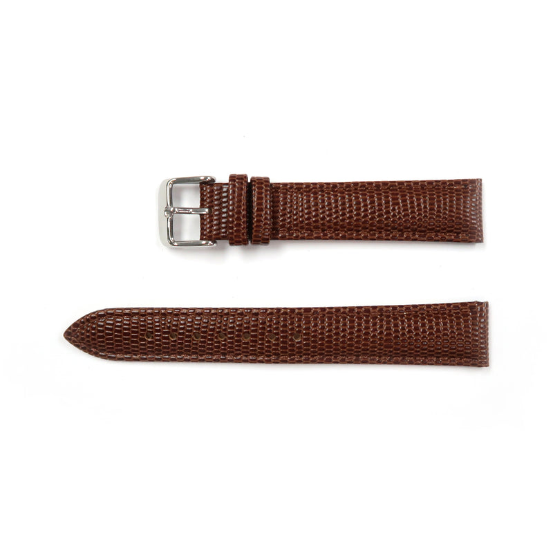 Load image into Gallery viewer, Genuine Leather Watch Band 18-24mm Padded Lizard Grain Stitched in Black and Brown - Universal Jewelers &amp; Watch Tools Inc. 
