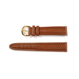 Genuine Leather Braid Watch Band 18-20mm Padded Classic Plain Grain in Black and Brown - Universal Jewelers & Watch Tools Inc. 
