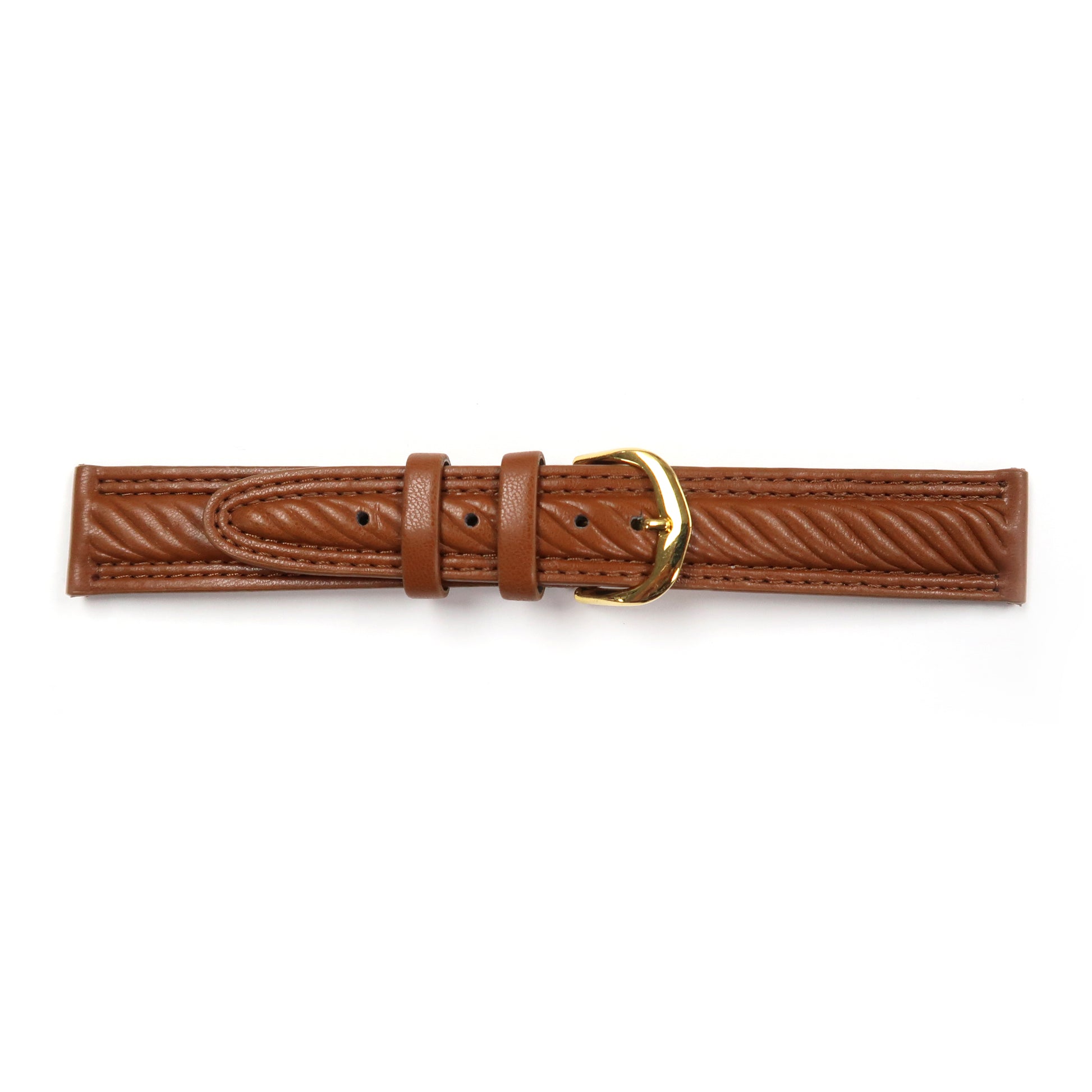 Genuine Leather Braid Watch Band 18-20mm Padded Classic Plain Grain in Black and Brown - Universal Jewelers & Watch Tools Inc. 