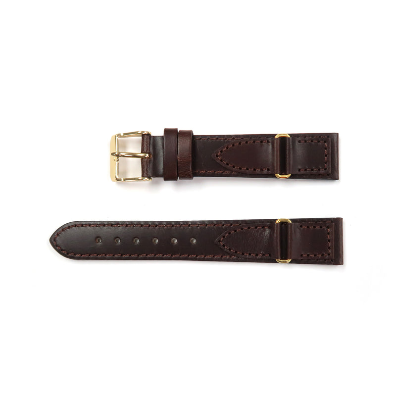 Load image into Gallery viewer, Genuine Leather Watch Band 16mm,18mm,20mm Flat Classic Plain Grain Stitched in Black, Brown and Light Brown - Universal Jewelers &amp; Watch Tools Inc. 
