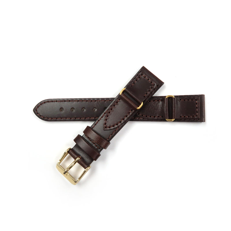 Load image into Gallery viewer, Genuine Leather Watch Band 16mm,18mm,20mm Flat Classic Plain Grain Stitched in Black, Brown and Light Brown - Universal Jewelers &amp; Watch Tools Inc. 
