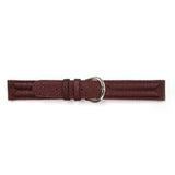 Genuine Leather Watch Band 16-20mm Padded Classic Plain Grain Stitched in Black, Brown, Tan, Burgundy - Universal Jewelers & Watch Tools Inc. 