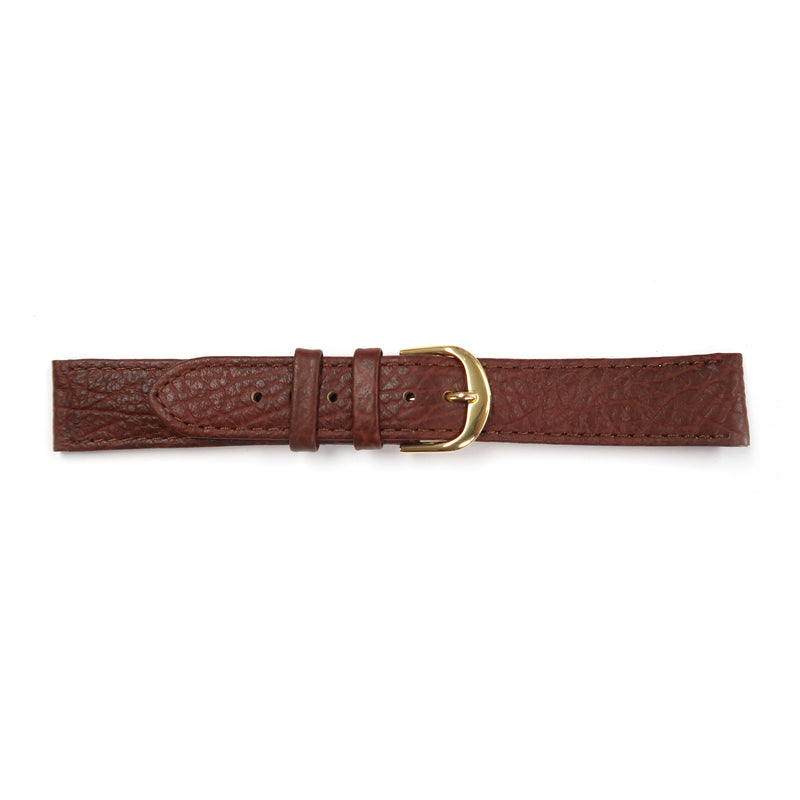 Load image into Gallery viewer, Genuine Leather Watch Band 16-20mm Flat Classic Plain Grain Stitched in Green, Brown, Burgundy and Tan - Universal Jewelers &amp; Watch Tools Inc. 
