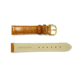 Leather Watch Band 18mm Padded Alligator Grain Stitched in Brown, Blue and Light Brown - Universal Jewelers & Watch Tools Inc. 
