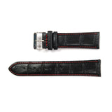 Genuine Leather Watch Band 16-26mm Padded Alligator Grain Stitched Band in Black, Brown and Light Brown - Universal Jewelers & Watch Tools Inc. 
