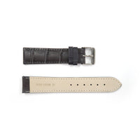 Genuine Leather Watch Band 20mm Padded Stitched Alligator Grain in Grey - Universal Jewelers & Watch Tools Inc. 