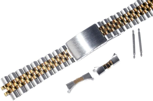 17 and 20 mm jubilee Watch Band Bracelet Fits for Rolex Stainless double tone