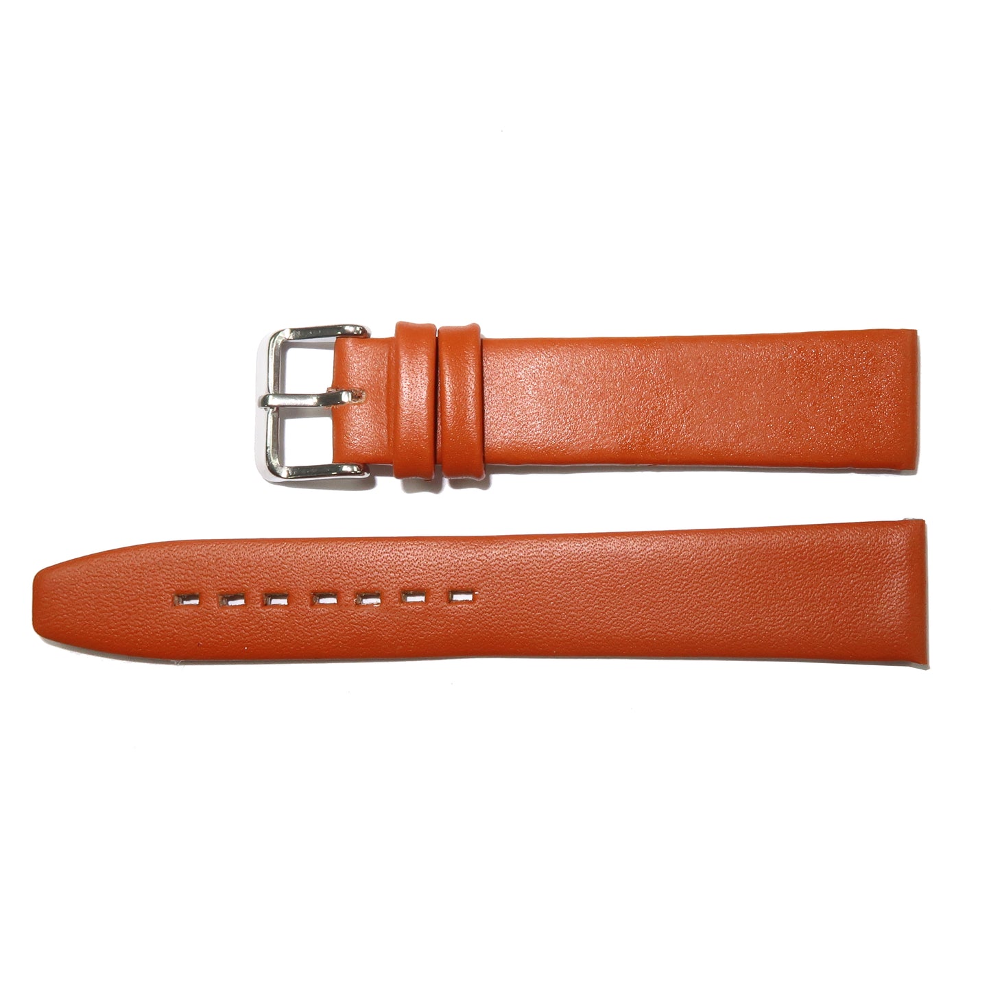 Genuine Leather Watch Band 8-24mm Flat Classic Plain Grain Black Brown Light Brown Tan Light Tan Light Green - Universal Jewelers & Watch Tools Inc. 