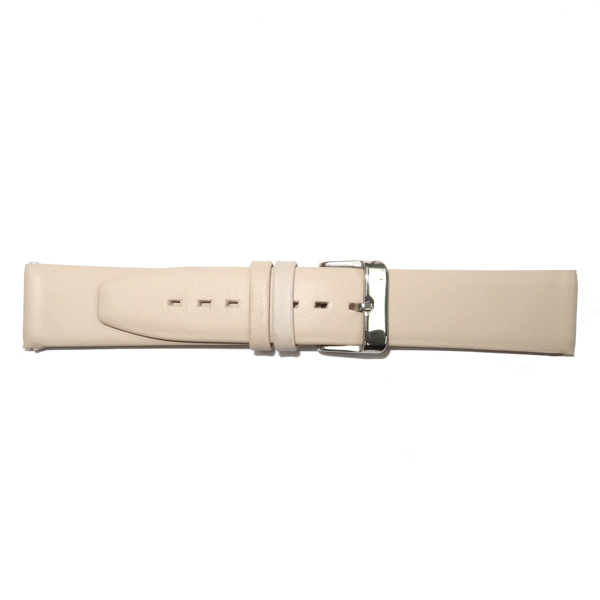 Genuine Leather Watch Band 8-24mm Flat Classic Plain Grain Black Brown Light Brown Tan Light Tan Light Green - Universal Jewelers & Watch Tools Inc. 