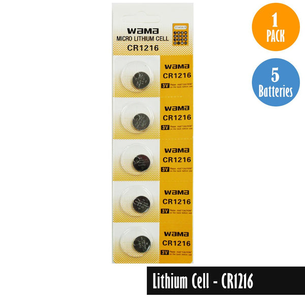 Lithium Cell-CR1216, 1-Pack-1-5-Batteries, Available for bulk order - Universal Jewelers & Watch Tools Inc. 