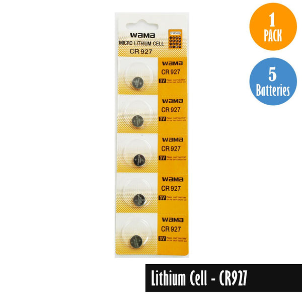 Lithium Cell-CR927, 1 Pack 5 Batteries, Available for bulk order - Universal Jewelers & Watch Tools Inc. 