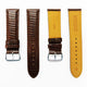,Genuine Leather Watch Strap Band Lizard Grain 22MM Brown Stitched,Padded - Universal Jewelers & Watch Tools Inc.