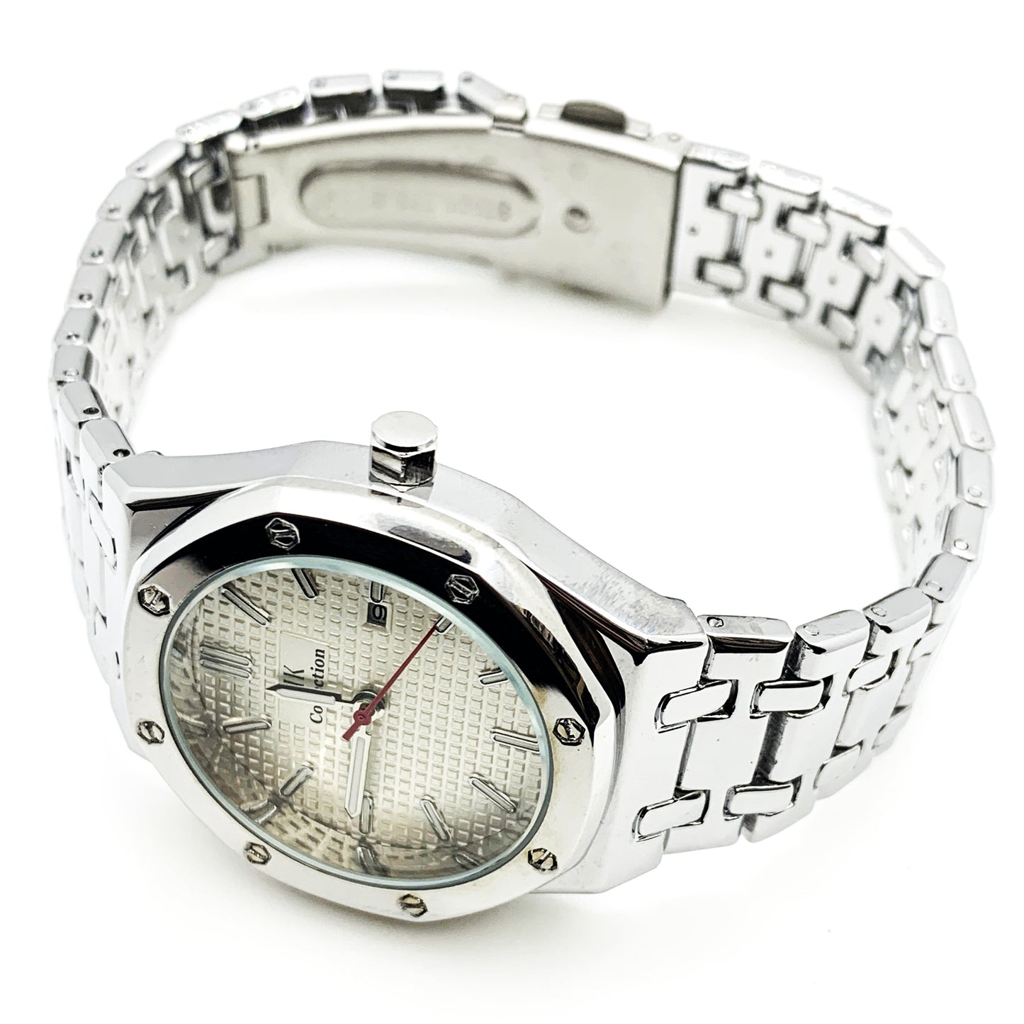 Ladies Fashion Watch Silver Case White Dial with Date Luxury Look - Universal Jewelers & Watch Tools Inc.