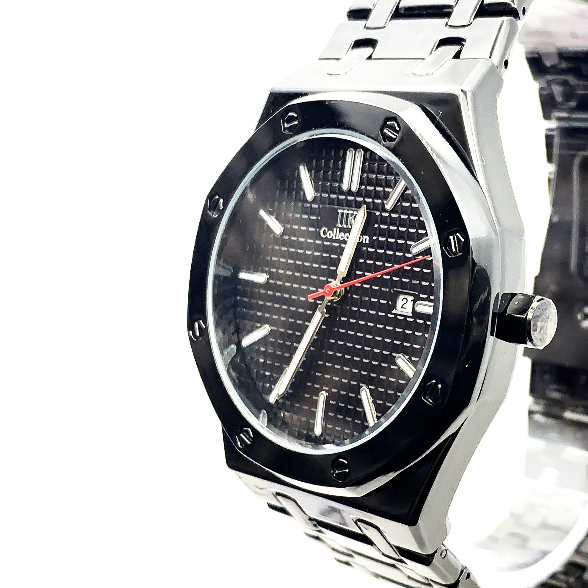 Men's Fashion Watch Black Case Black Dial with Date Luxury Quartz - Universal Jewelers & Watch Tools Inc.
