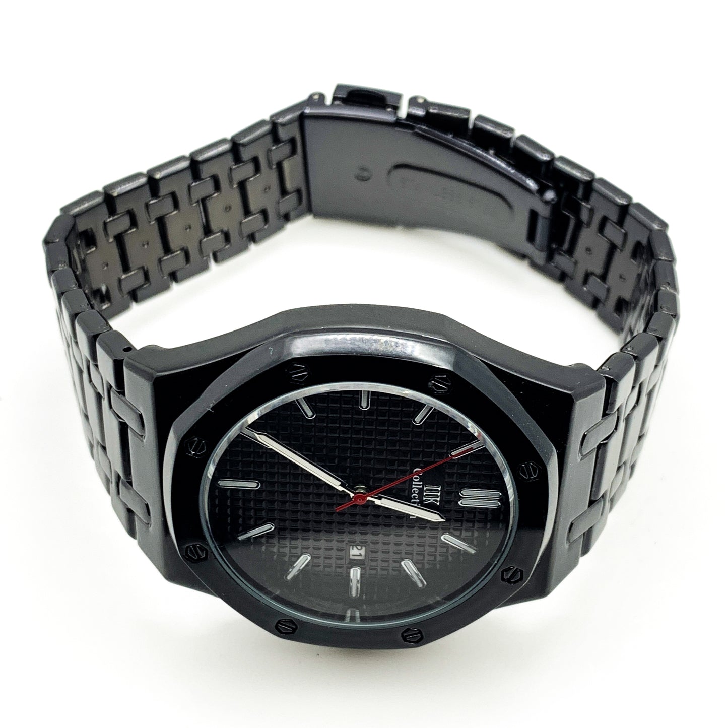 Men's Fashion Watch Black Case Black Dial with Date Luxury Quartz - Universal Jewelers & Watch Tools Inc.